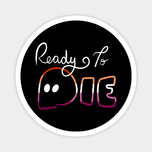 Ready To Die Emo Skull (Lesbian Colors) Magnet